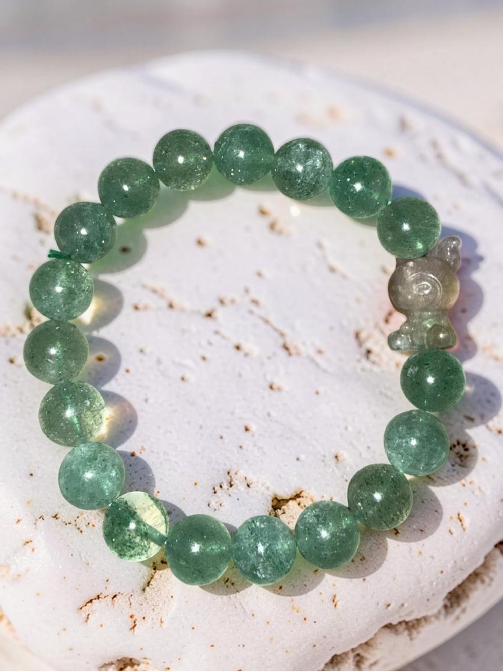 10mm Green Strawberry Quartz 💚